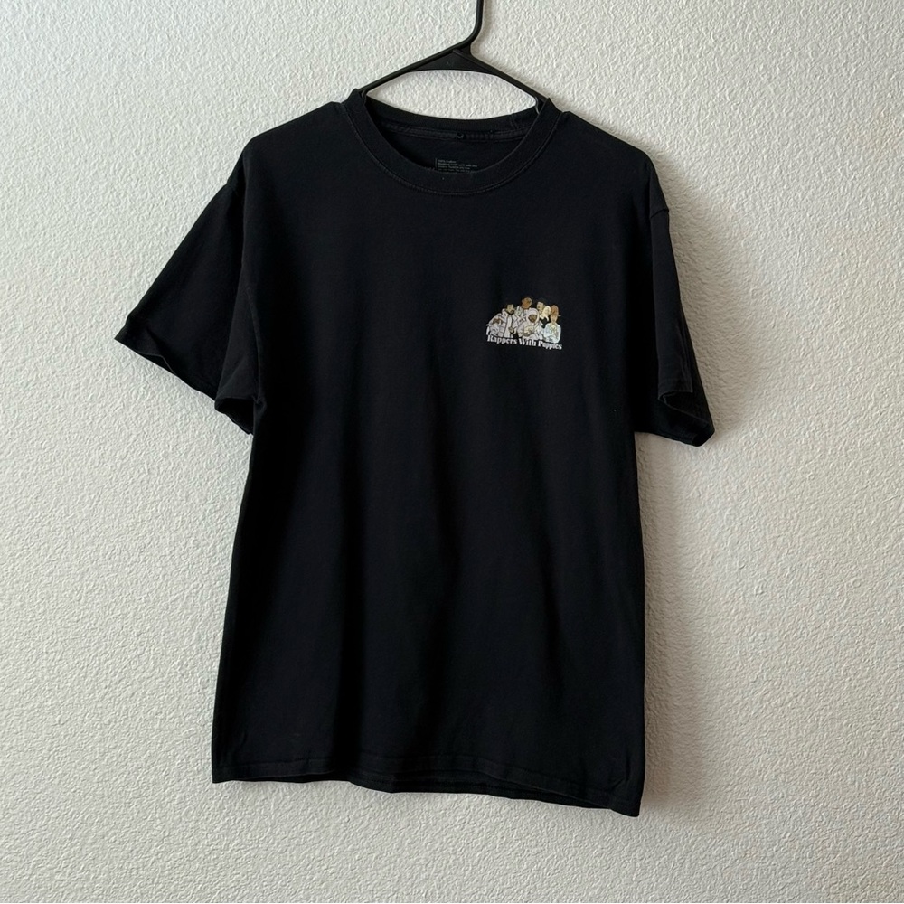 Rappers With Puppies Black T-Shirt Size Medium Brand Dog Limited 100% cotton